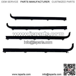 Inner & Outer Window Sweep Felts Seals Weatherstrip for 87-97 Ford F150 Truck (For: Ford F-150)