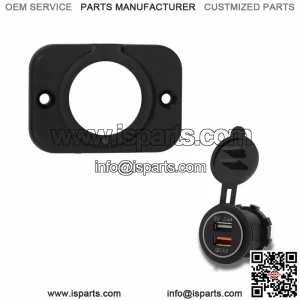 1 Hole USB Car Charger Voltmeter Cigarette Lighter Panel Base Fixing Plate Parts (For: Ford F-150)