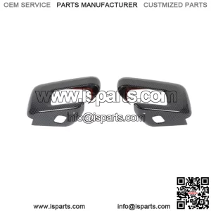 Side Rearview Mirror Caps Cover Trim For Ford F150 2021 2022 2023 Carbon Fiber (For: Ford F-150)