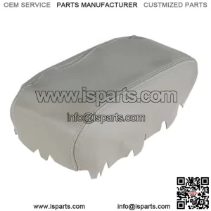 Gray Center Console Lid Armrest Cover Leather For 11-19 Dodge Durango