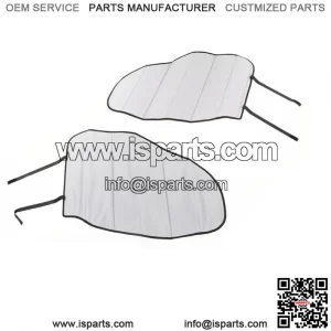 2 * Blackout Front Door Window Covers For 2015 -2022 Ford Transit Van Silvery