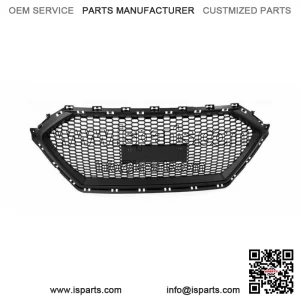 ABS Front Grille for Hyundai Elantra 2017-2018 Sedan Honeycomb Style Matte Black