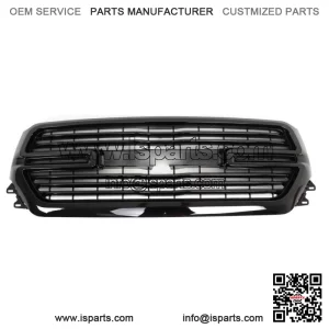 Front Mesh Upper Grille For 2019-2023 Dodge Ram 1500 Gloss Black 68366528AH