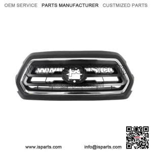 Front Upper Grille Black & Chrome Fit For  2018 2019-2022 Toyota Tacoma