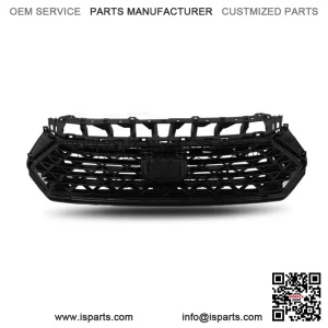 Front Upper Grille Mesh Grill Durable For Honda Accord 2023-2024 Black Plastic