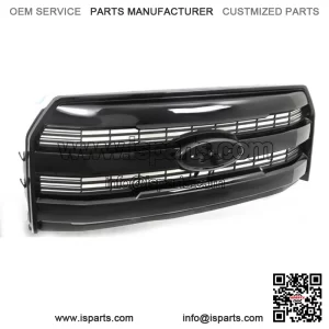 Front Grille Assembly Gloss Black For 2015-2017 Ford F150 W/Camera HL