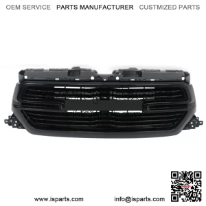 Front Upper Grille Assembly For 2019-2022 Ram 1500 Black Plastic 6BT01TRMAF