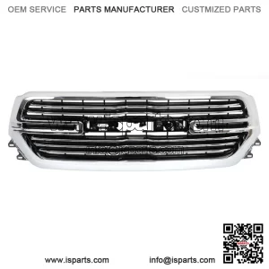 Front Upper Grille Grill Assembly For 2019-2022 Ram 1500 Factory Style Chrome