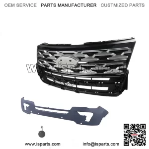 Front Grille + Front Bumper With Radar Hole For 2018 -2019 Ford Explorer