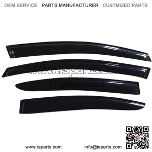 Window Visor For 2015-2018 Subaru WRX STI Slim Smoke Rain Sun Guard Deflector