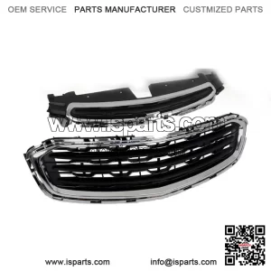 Front Upper+Lower Grille Chrome For 2015 Chevy Cruze 2016 Cruze Limited