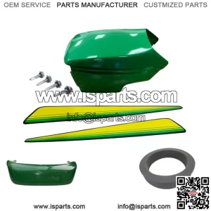 New Upper & Lower Hood/Bumper/Foam Isolator/LH&RH Stickers Fits John Deere GT245