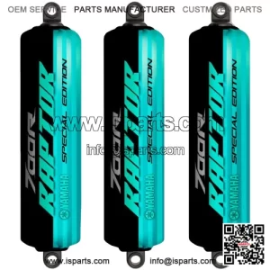 Turquoise & Black Shock Covers for Yamaha Raptor YFM700R [Special Edition]