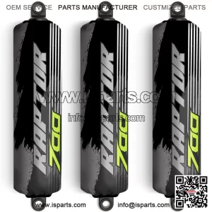 Armor Black Grey Shock Covers for Yamaha Raptor YFM700R [Special Edition](Set 3)