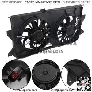 CH3115145 Radiator Cooling Dual Fan For 2005-2007 Dodge Caravan Grand Caravan