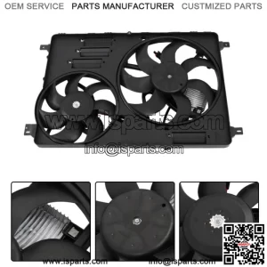 Radiator Cooling Fan Assembly w/ Control Module Shroud for Land Rover LR2 13-15
