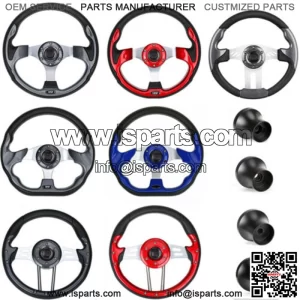 Golf Cart Steering Wheel or Black Adapter For EZGO Club Car Yamaha Carts Part