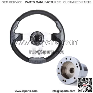 Golf Cart Steering Wheel 12.5" with Adapter Fit Club Car DS Golf Cart