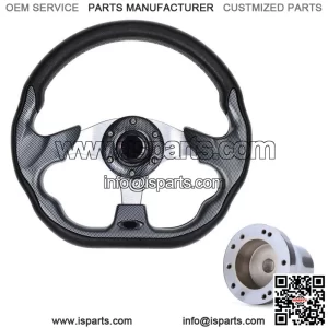 Golf Cart Steering Wheel and Chrome Adapter Fit Club Car Precedent Cart