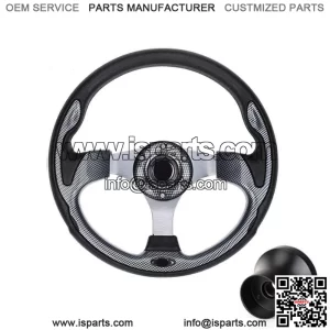 Golf Cart Steering Wheel w/ Black Hub Adapter for EZGO RXV TXT Parts