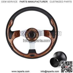 Golf Cart Steering Wheel With Black Adapter for EZGO TXT RXV Parts Accessories