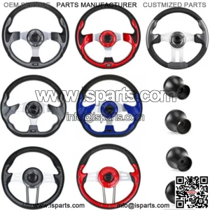 Golf Cart Steering Wheel or Black Adapter For Yamaha EZGO Club Car Carts Part