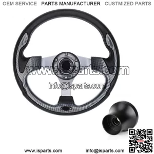 Golf Cart Steering Wheel w/ Black Hub Adapter for EZGO RXV TXT Parts