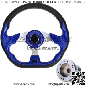 Golf Cart Steering Wheel with Adapter for Yamaha Drive EZGO TXT RXV Club Car DS