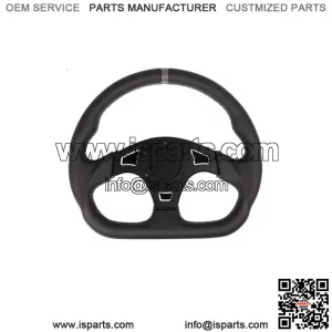 Assault Industries Ballistic 'D' V2 UTV Leather Steering Wheel ( Gray Accents )