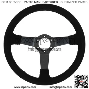 PRP Death Grip Flat Steering Wheel ?C Suede For Polaris RZR/Can-Am Maverick