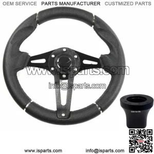 Black Transformer Golf Cart Steering Wheel For Club Car DS 2000.5+ G&E Models