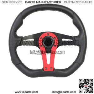 Pro Armor Force Steering Wheel Black w/ Red Accent Can-am Polaris (For: More than one vehicle)