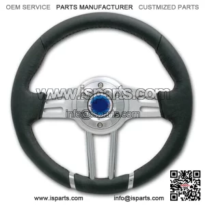 04-09 Yamaha Rhino ProOne 12-3/4" Leather Steering Wheel Combo w Cover & Adapter (Fits: Yamaha Rhino 660)