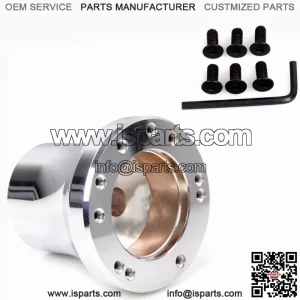 Silver Aluminum Steering Wheel Hub Adapter Fit for Club Car Precedent Golf Cart