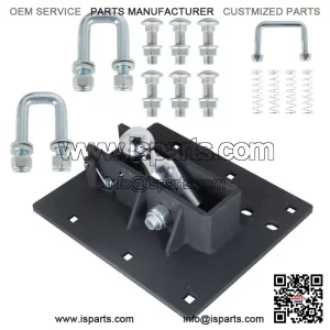 Black Over Bed Folding Ball Gooseneck Trailer Hitch 61052 with 2-5/16-Inch Ball