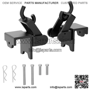 Heavy Duty Weight Distribution Hitch Hookup Bracket - Trailer Hitch Accessory, 2-Pack Black Steel Replacement Parts for RV Trailers