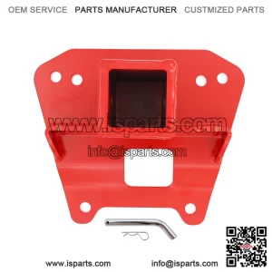 2-Inch Heavy-Duty Red Rear Receiver Hitch for 2014+ Polaris RZR XP 1000 & XP 4 1000  18mm Sockets  Rugged Steel Construction