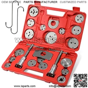 26 Pieces Brake Caliper Tool,Universal Disc Brake Caliper Wind Back Tool and Piston Compression Sets,Heavy Duty Brake Caliper Compression Tool Caliper Piston Tool (Red)