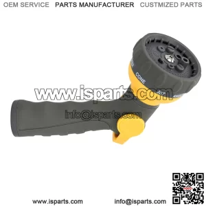 BlueBala Garden Hose Spray Nozzle, Water Sprayer with 8 Adjustable Patterns, Impact Resistant and Non-Slip for Watering Plants, Car Washing, Pets Bathing and Cleaning (Yellow+Grey)