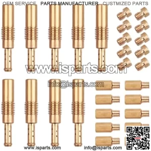 30PCS Carburetor Main Jet Slow Pilot Jet Kit, Include 20pcs Main Jets and 10pcs Slow Pilot Jet, Brass Car Accessories Replacement Main Jet Carburetor Jet for Motorcycle Kart ATV