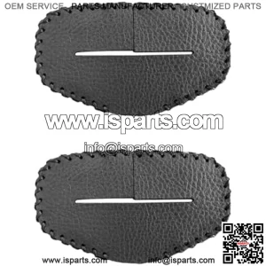 2PCS Seat Belt Buckle Cover, Anti-Scratch Seat Belt Buckle Protector, Pure Hand Sewing Leather Seat Belt Silencer Clip Holster, Universal Car Interior Accessories (Black)