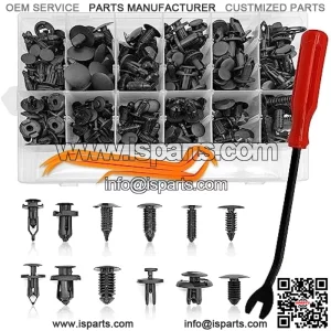 240pcs Car Plastic Push Pin Rivet Fasteners, Car Retainer Clips Plastic Fasteners Kit with Remover Tool, Assortment Universal Retainer Clips Push Type Retainers Set in Case for Car, Most Popular Sizes