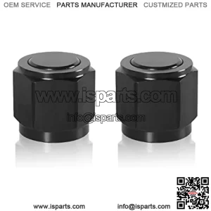 4AN Female Flare Cap Block Off Fitting Plug, 2 PCS Aluminum Swivel Hose Fitting Hex Head Plug Nut Port Adapter, Car Accessories Modification Parts Female Flare Cap for Fuel Oil Line (AN4)