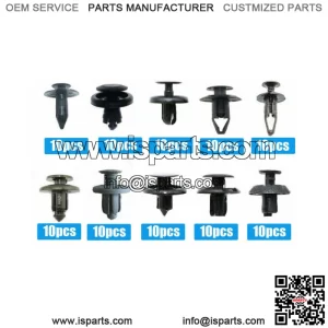 Set of 100 pcs Car Body/Bumper Push Pin Rivet Retainer Trim Moulding Clip Parts (For: More than one vehicle)