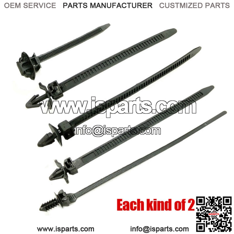 Line Cable Ties Zip Tie Push Rivet Clip Wiring Loom Harness Fastener Car Parts (For: Ford F-150)