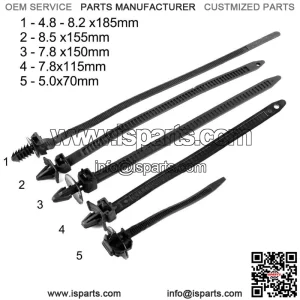 100pcs Mixed Cable Tie Bundled Car Wires Fastener Line Zip Clip Bands Trim Parts (For: Ford F-150)