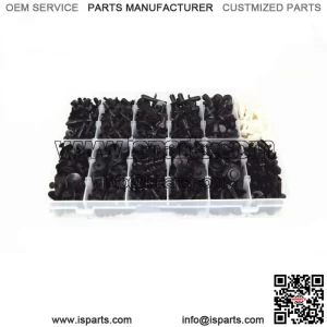 690Black Car Automotive Push Pin Rivet Trim Clip Panel Body Interior Assortment