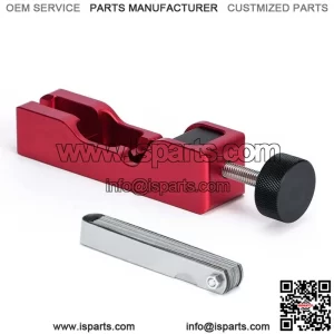 Spark plug gap adjustment tool with feeler gauge #red