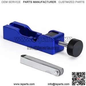 Spark plug gap adjustment tool with feeler gauge #blue
