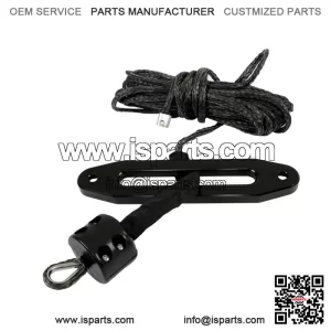 Sheath Black 1/4"x50' 8500LB Synthetic Winch Rope Line Recovery Cable For ATV